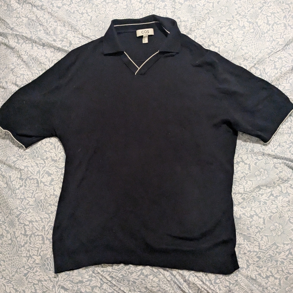 COS Men's Black Polo Shirt